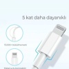 iPhone Lightning USB Şarj ve Data Kablosu 3A Hızlı Şarj Dayanıklı 1 Metre